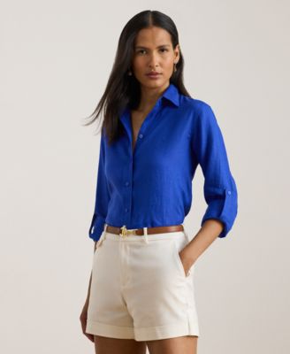 Petite Relaxed Fit Point Collar Shirt