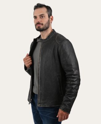 Men's leather Racer Jacket