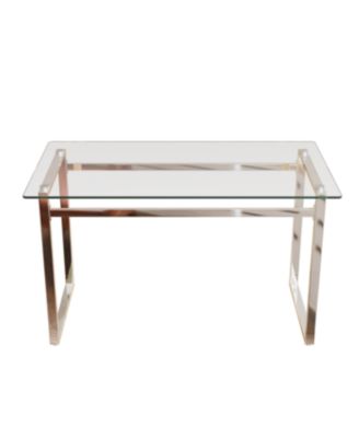 Streamdale 51" Modern Minimalist Glass Dining Table for 4-6 with Tempered Glass & Chrome Legs