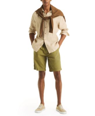 Men's Classic-Fit Spread-Collar Linen Shirt