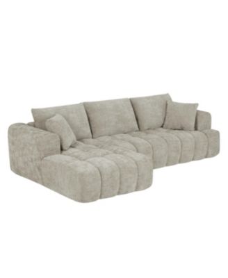 Streamdale Chenille L-Shape Luxury Sectional Oversized Sofa Sleeper Couch