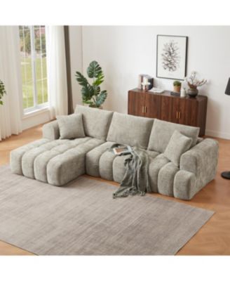 Streamdale Chenille L-Shape Luxury Sectional Oversized Sofa Sleeper Couch