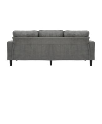 Streamdale Light grey 3-seat combo sofa with storage ottoman, L-shaped sectional couch