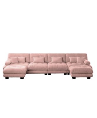 Chenille Bolster Armrest Sofa: Cloud-Like Comfort & Flexible Design