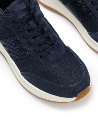 Women's F-Mode Flow Crystal Lace-Up Denim Sneakers