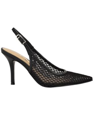 Women's Pandy Mesh Pointed Toe Slingback Stiletto Pumps