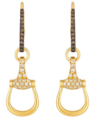 Nude Diamond (0.26 ct. t.w.) & Chocolate Diamond (0.14 ct. t.w.) Earrings in 14k Honey Gold
