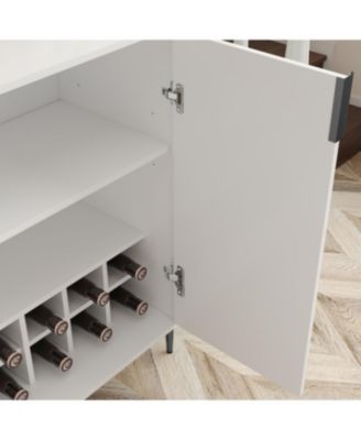 Streamdale Home wine bar cabinet with rack & shelf, modern sideboard buffet