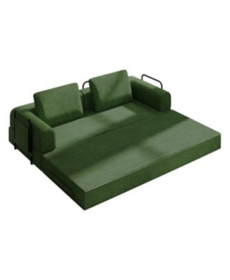 Convertible Sleeper Sofa Bed with Pillow - Corduroy Folding Mattress Couch for Living Room