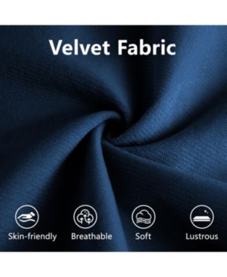 Modern Blue Velvet Two-Seater Sofa with Pillows