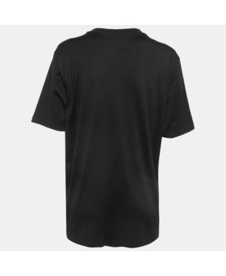 Women's Black Bambi Print Cotton Oversized T-Shirt