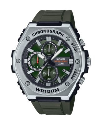 Men's Chronograph Green Resin Strap Watch 51mm