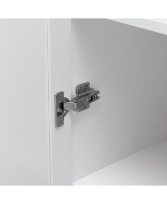 71.2"H Storage Cabinet with 2 Doors and Adjustable Shelf, MDF, for Bathroom or Office Use