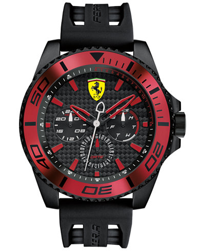 Scuderia Ferrari Men's XX Kers Black Silicone Strap Watch 50mm 0830310