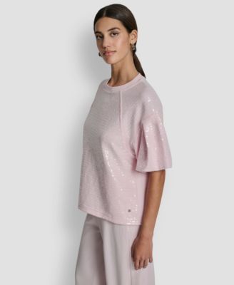 Women's Sequin Crew Neck Sweatshirt