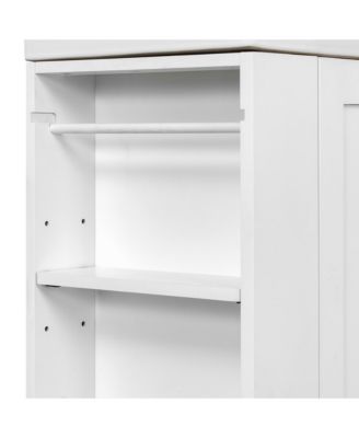 Bathroom Vanity with Ceramic Sink Storage Cabinet Drawer and Golden Handle