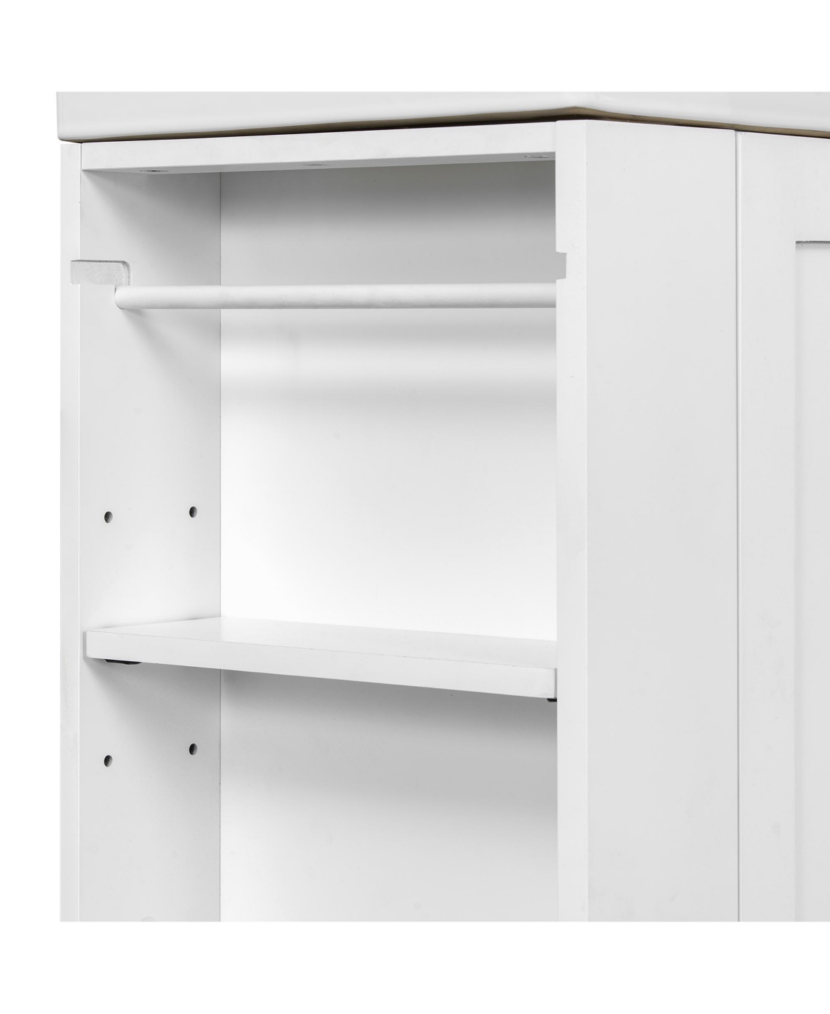 Casainc Bathroom Vanity with Ceramic Sink Storage Cabinet Drawer and Golden Handle