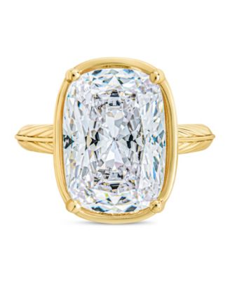 Elongated Clear Cubic Zirconia Cocktail Ring