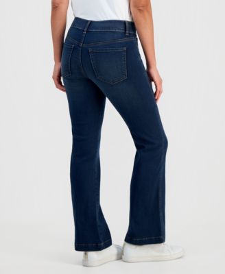 Petite Pull-On Shaping High-Rise Bootcut Jeans