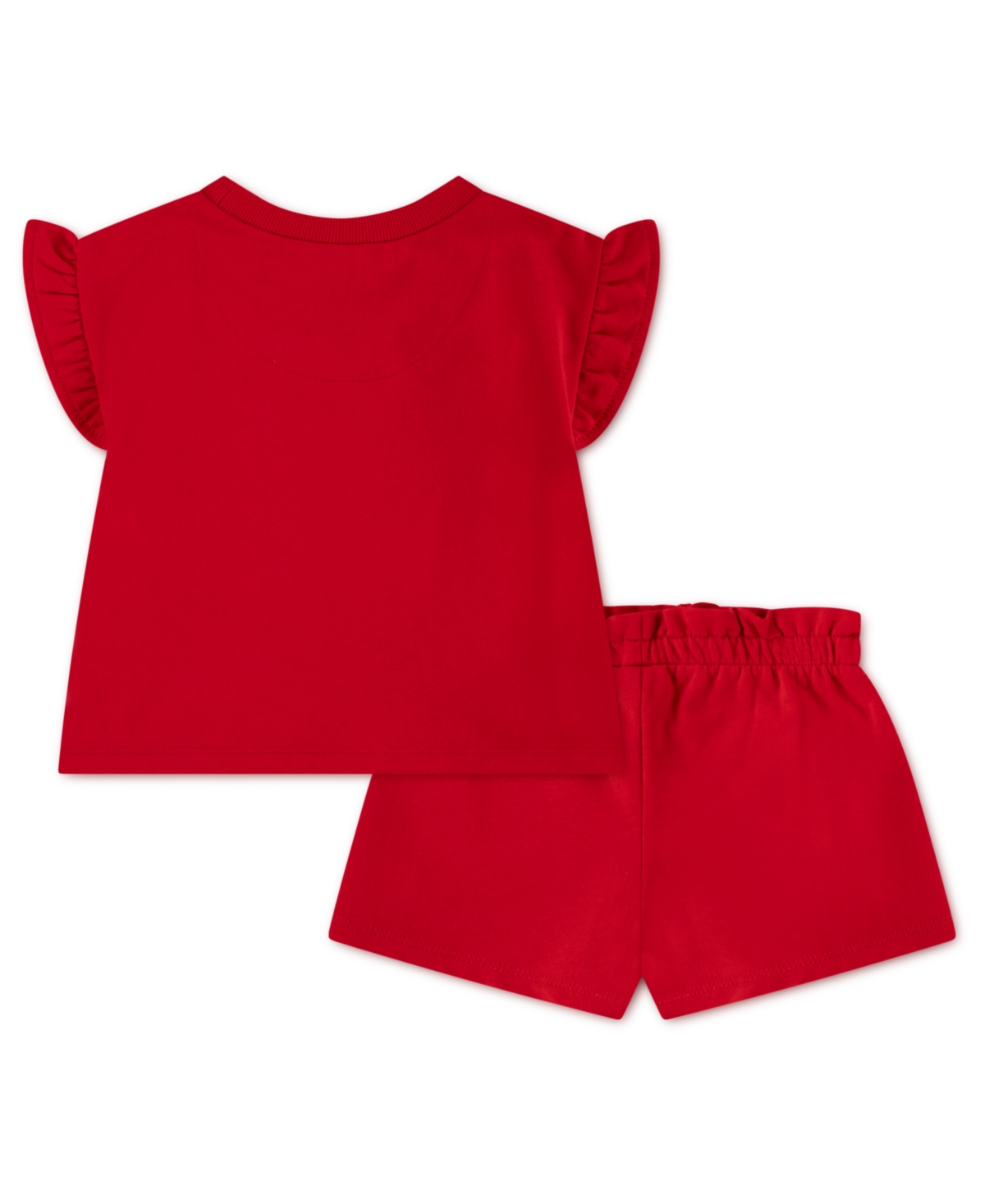 Nike Girls' Toddler 2T-4T Baby French Terry T-Shirt and Shorts, 2-Piece Set