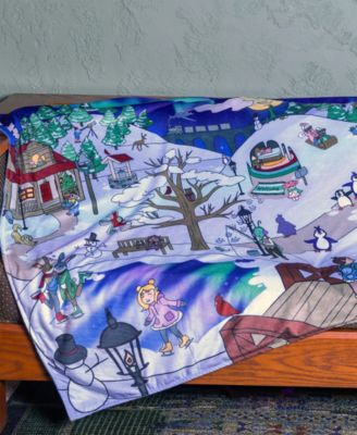Baby and Toddler Winter in The Woodlands Christmas Seek-and-Find Interactive Blanket, Large