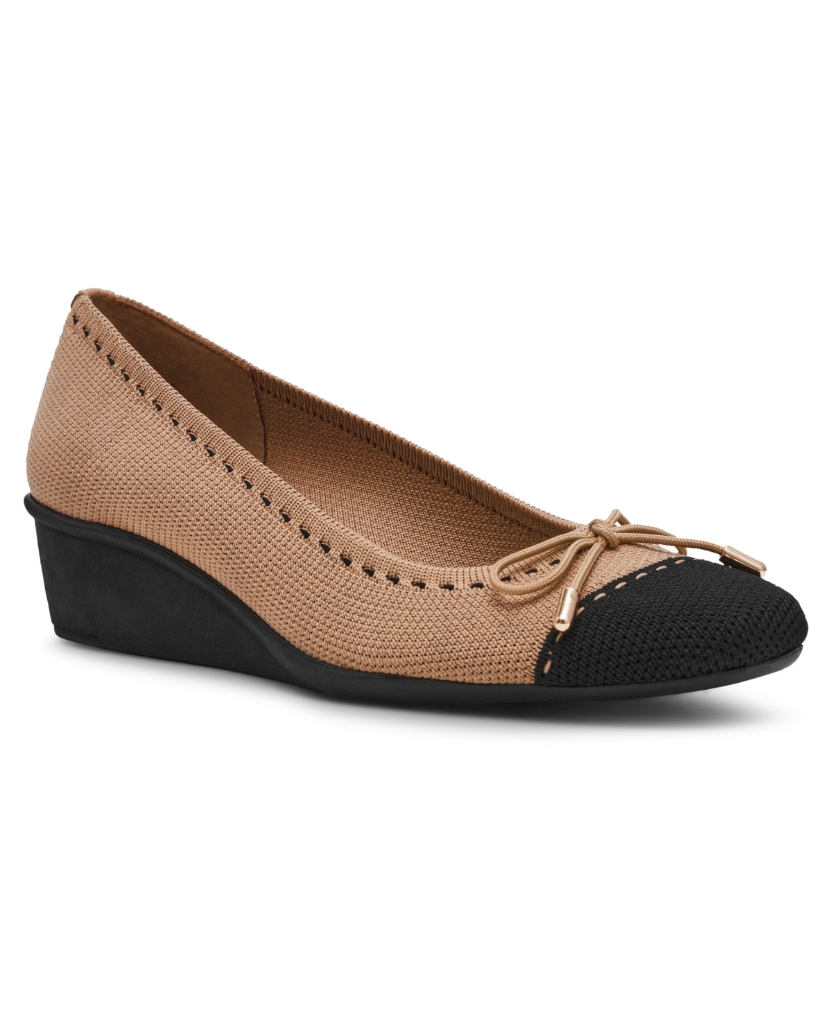Anne Klein Wesson Wedge Pump In Brown