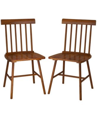 Dining Chairs Set of 2, Farmhouse Rubber Wood Kitchen Chairs,