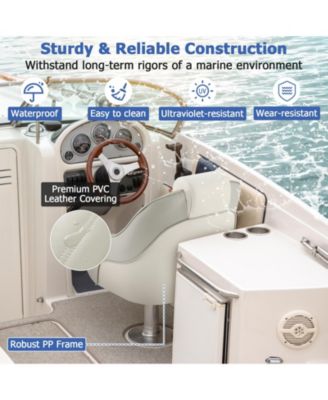 Captain Bucket Seat with Waterproof PVC Leather for Boat Sightseeing