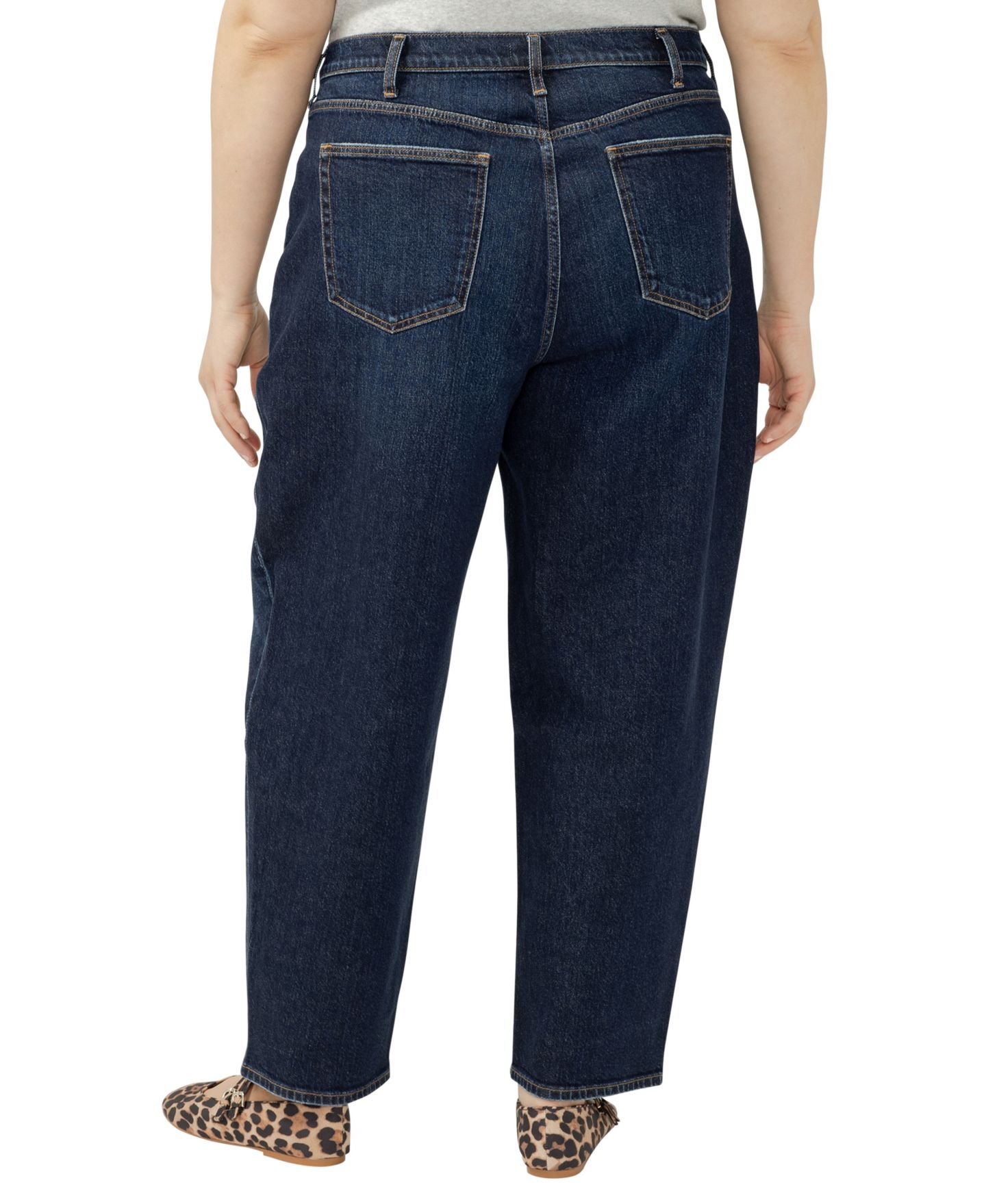 Женские джинсы Silver Jeans Co. Plus Size High Rise Barrel Leg, цвет: Woolwich — фото 3