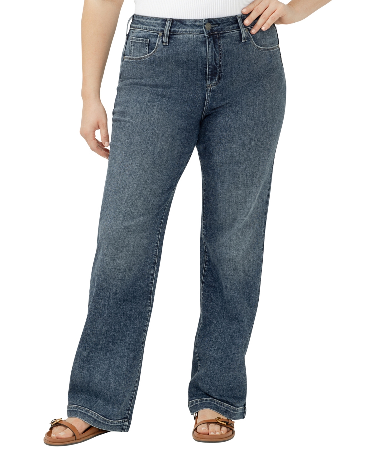 Silver Jeans Co. Plus Avery High Rise Curvy Fit Trouser