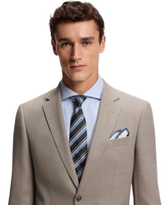 Men's 2-Piece Micro-Patterned Stretch Cloth Slim-Fit Suit