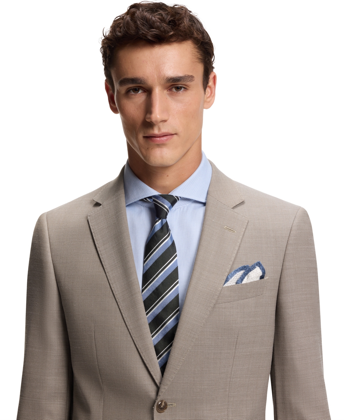 Boss by Hugo Boss Men's 2-Piece Micro-Patterned Stretch Cloth Slim-Fit Suit