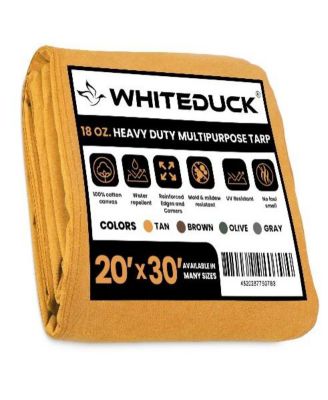 White Duck Outdoors 18 oz. Canvas Tarp 20x30 Tan