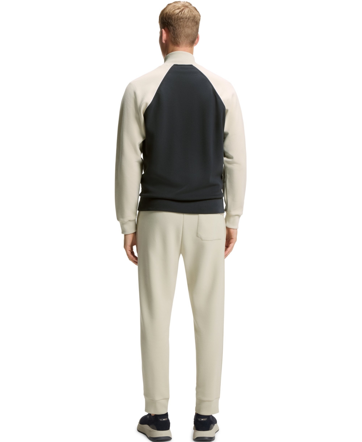 Boss by Hugo Men's Cotton-Blend Contrast Piping Sweatshirt