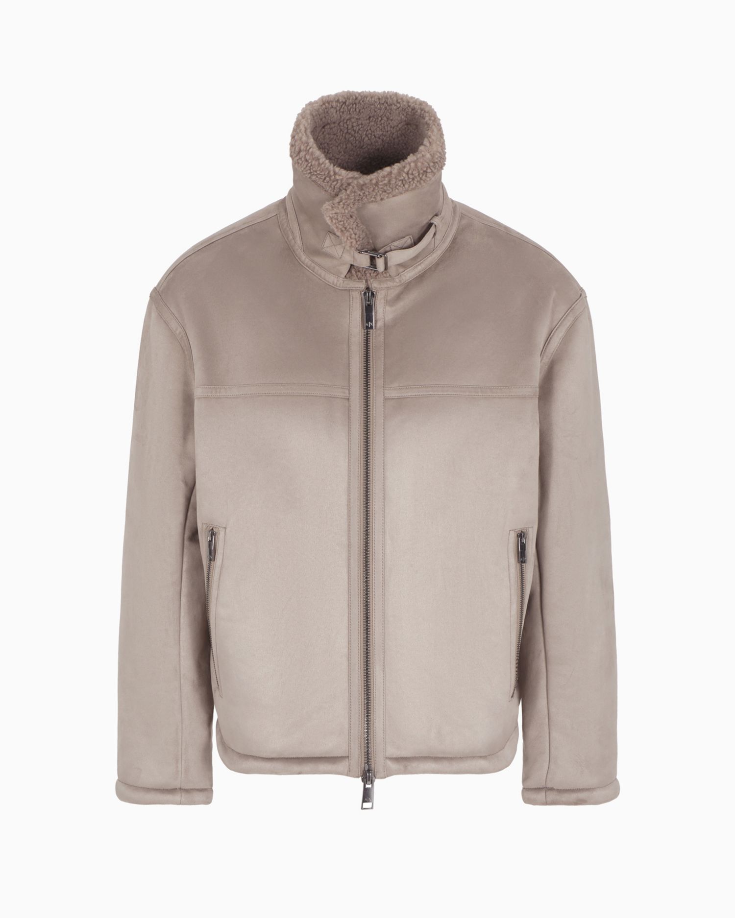 Men's Faux-Leather Sherpa-Lined Jacket