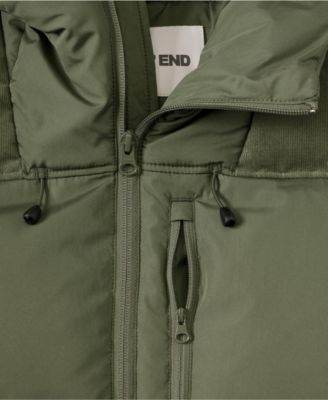 Men's Corduroy Max 600 Down Puffer Hooded Jacket