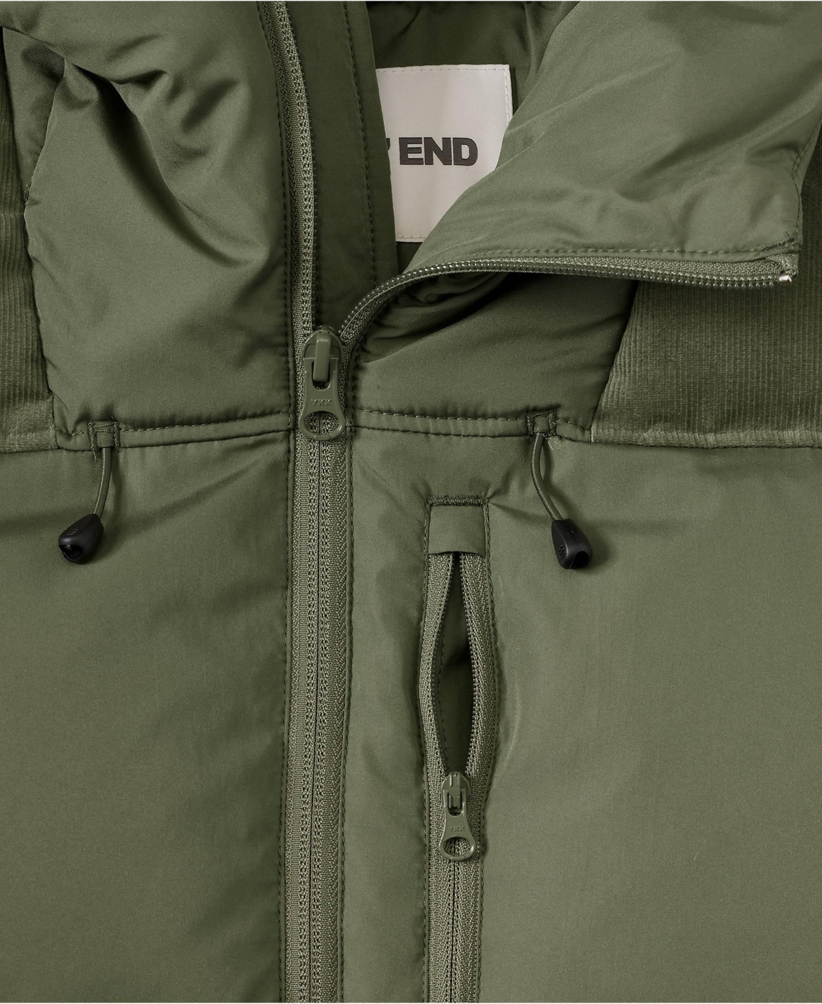 Lands' End Men's Corduroy Max 600 Down Puffer Hooded Jacket