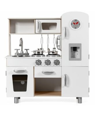 Vintage Play Kitchen Pretend Kids Cooking Playset Toys with Water Dispense