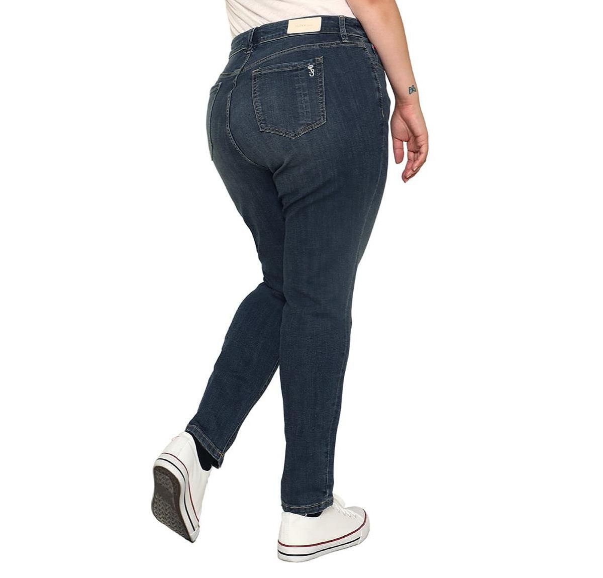 SLINK Jeans Women's Denim High Rise Ankle Skinny in 28" inseam - Flora view 3 — MAYCSS fashion products