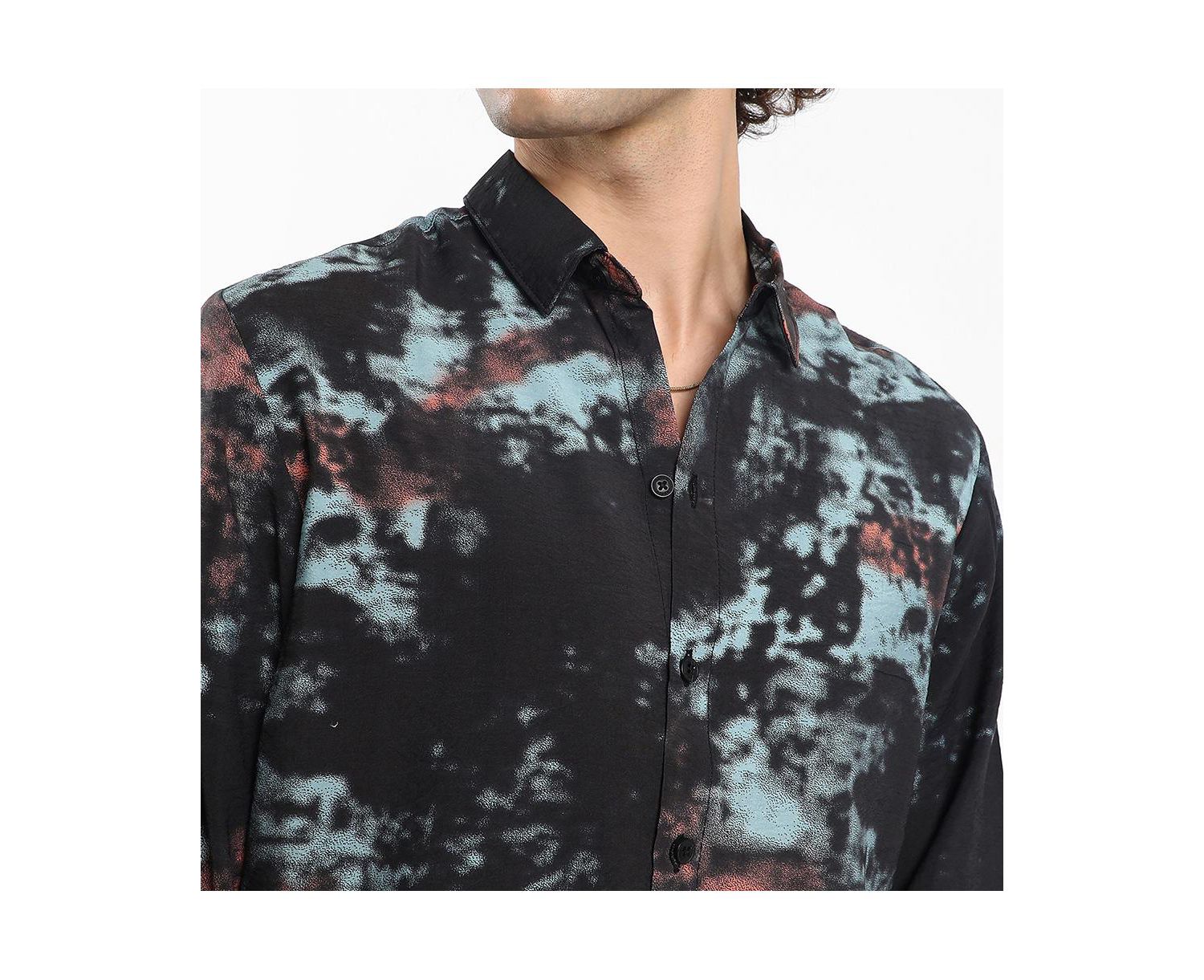 Men's Contrast Dab Shirt
