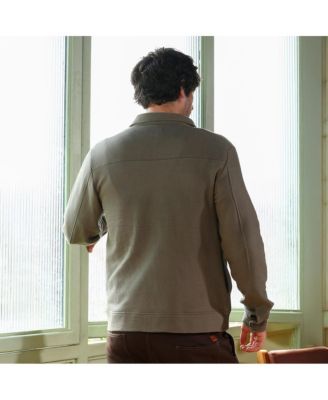 Men's Dark Olive Utility-Knit Jacket