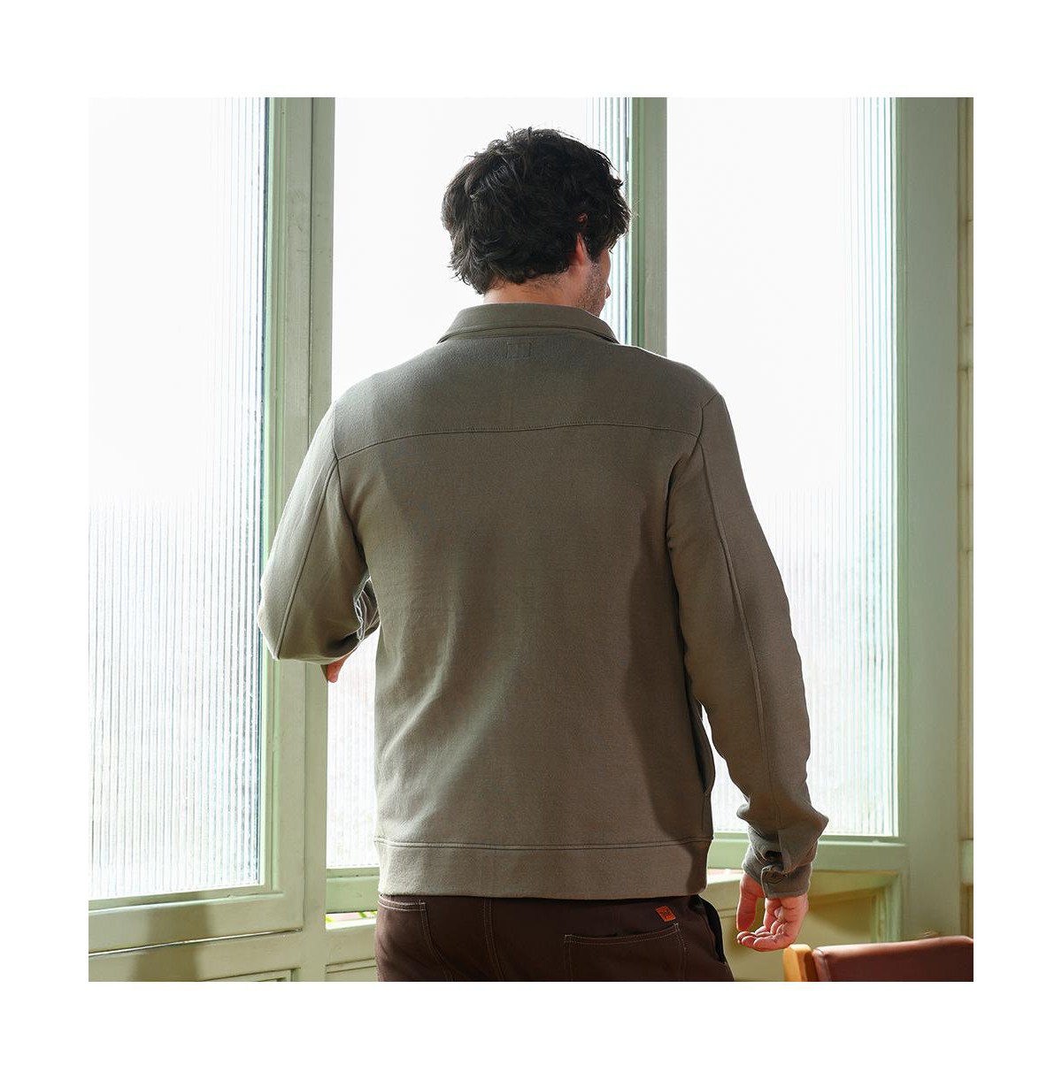 Campus Sutra Men's Dark Olive Utility-Knit Jacket