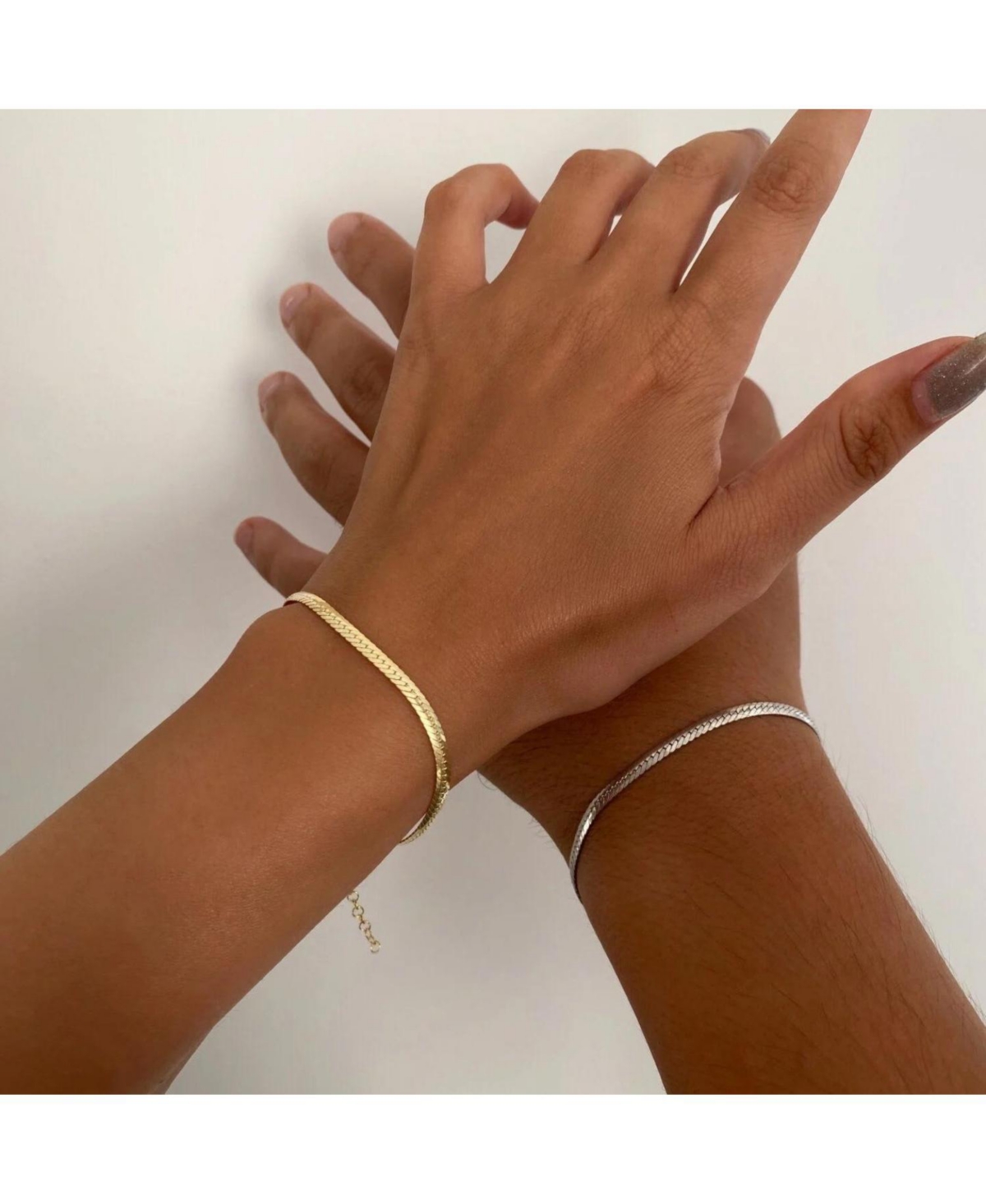 Spero London Italian Sterling Silver Herringbone Bracelet