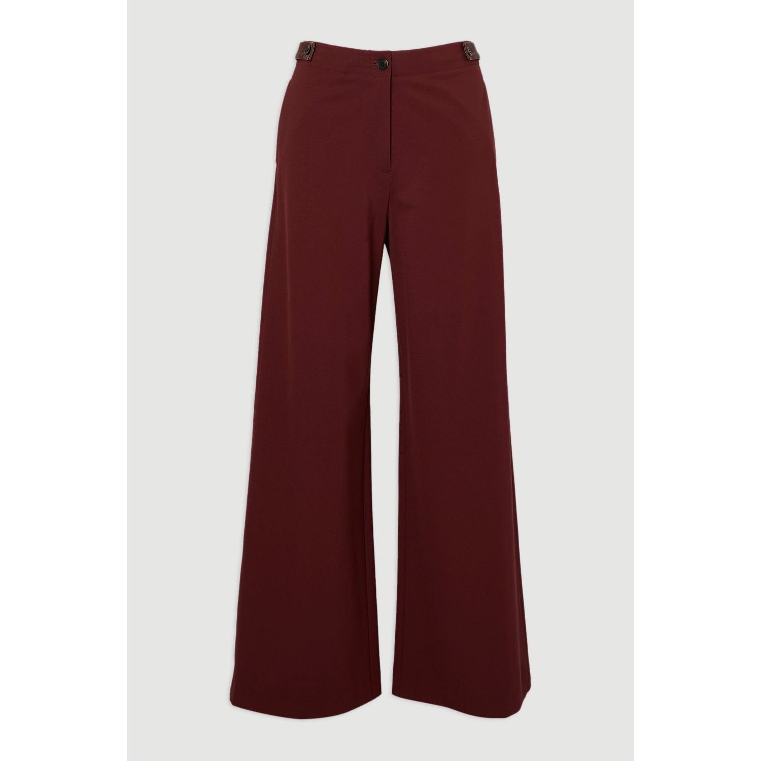 Women's Ponte PU Wide Leg Pants.
