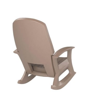 Plastics Rockaway Heavy Duty All-Weather Outdoor Rocking Chair, Taupe