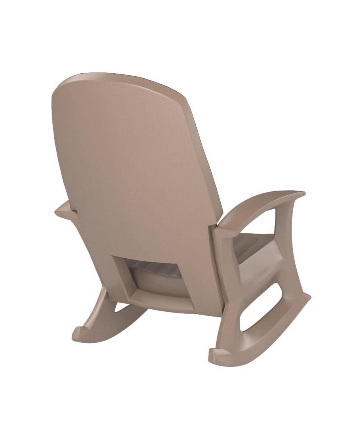 Semco Plastics Rockaway Heavy Duty All-Weather Outdoor Rocking Chair, Taupe