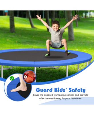 Universal Trampoline Safety Pad with Thick Foam Cushion and Waterproof PVC Cover