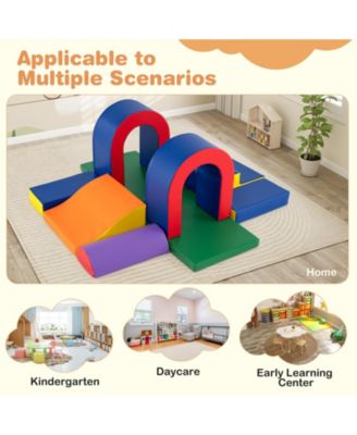 8 Piece Soft Foam Climbing Play Set For Toddlers With PU Leather Cover