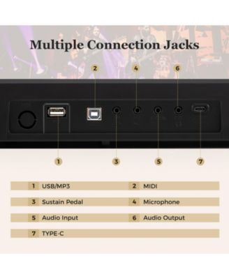 88 Key Foldable Digital Piano Keyboard With Semi Weighted Keys And Carrying Bag