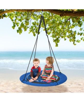 40-Inch Saucer Tree Swing with Adjustable Ropes & Multiple Hanging Options